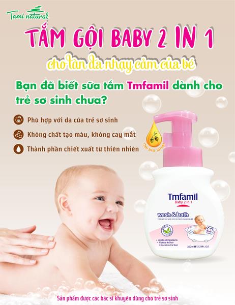Sữa tắm baby wash 2in1 - Gia Công Mỹ Phẩm Tami Natural Home - Công Ty TNHH Sản Xuất Dược Mỹ Phẩm Tami Natural Home